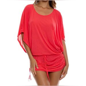 Luli Fama Vibrant South Beach Dress/Swim Cover-Up in Bombshell Rec